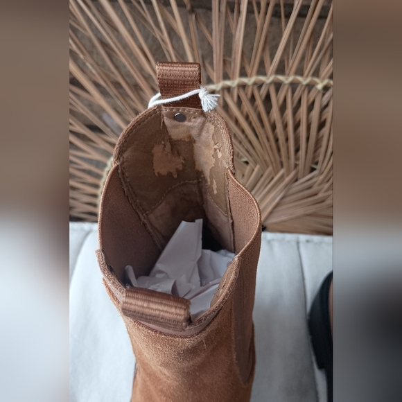 NWT Sam Edelman Tan Lulia Lug Sole Tan/Whiskey Suede Boots_7.5 - Picture 4 of 11